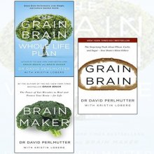 Cover art for David Perlmutter 3 Books Collection Set - The Grain Brain Whole Life Plan, Brain Maker, Grain Brain - The Power of Gut Microbes to Heal and Protect Your Brain