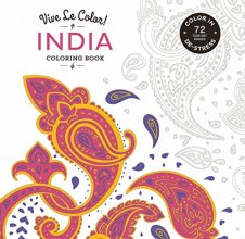 Cover art for Vive Le Color! India (Adult Coloring Book): Color In; De-stress (72 Tear-out Pages)