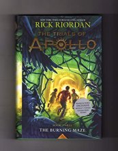 Cover art for The Burning Maze: The Trials of Apollo, Book 3. 'Exclusive' Edition (ISBN 9781368024068), with "Apollo's Puzzle Collection" Insert Tipped In. First Edition, First Printing