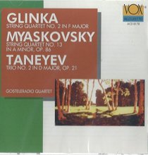 Cover art for Glinka: String Quartet #2; Myaskovsky: String Quartet #13; Taneyev: Trio #2
