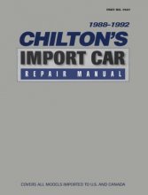 Cover art for Chilton's Import Car Repair Manual 1988-1992 (Chilton's Import Auto Service Manual)