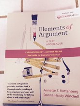Cover art for Elements of Argument A Text and Reader with Resources for Teaching