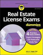 Cover art for Real Estate License Exams For Dummies with Online Practice Tests