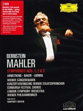 Cover art for Mahler - Symphonies Nos. 1, 2 & 3 ~ Leonard Bernstein, Sheila Armstrong, Janet Baker, Christa Ludwig, Wiener Philharmoniker, London Symphony Orchestra