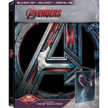 Cover art for Avengers Age Of Ultron Steelbook (Blu-ray 3D/Blu-ray/Digital HD) ('Vision' Back Cover)