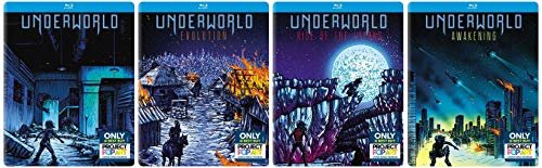Cover art for Underworld Steelbook Collection with Underworld Original, Evolution, Rise of the Lycans, & Awakening 4-Blu-ray Bundle