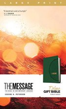 Cover art for The Message Deluxe Gift Bible, Large Print (Leather-Look, Green): The Bible in Contemporary Language