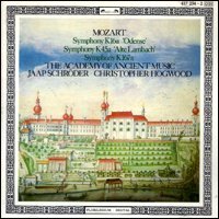 Cover art for Mozart: Symphony K16a "Odense" Symphony K45a "Alte Lambach" Symphony K167a - The Academy of Ancient Music / Christopher Hogwood