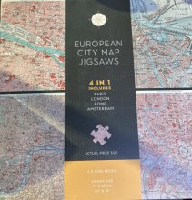 Cover art for European City Map Jigsaws (4 in 1) Paris London Rome Amsterdam 1000 Pieces