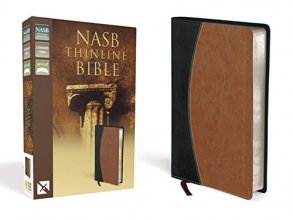 Cover art for NASB, Thinline Bible, Leathersoft, Black/Tan, Red Letter Edition