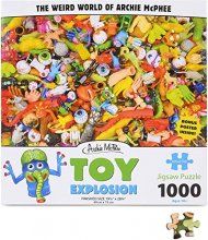 Cover art for Archie McPhee Colorful Toy Explosion Jigsaw Puzzle - 1000 Pieces