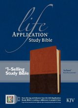 Cover art for KJV Life Application Study Bible, Second Edition, TuTone (Red Letter, LeatherLike, Brown/Tan, Indexed)