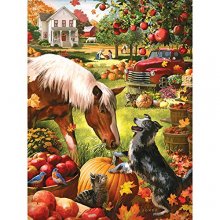 Cover art for Bits and Pieces - 500 Piece Jigsaw Puzzle for Adults - Autumn Farm - 500 pc Fall Pumpkin Jigsaw by Artist Larry Jones