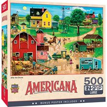 Cover art for 500 Piece Jigsaw Puzzle for Adult, Family, Or Kids - After The Chores by Masterpieces - 19.25"X26.75" - Family Owned American Puzzle Company