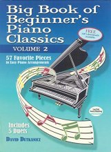 Cover art for Big Book of Beginner's Piano Classics Volume Two: 57 Favorite Pieces in Easy Piano Arrangements with Downloadable MP3s