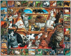 Cover art for White Mountain Puzzles World of Cats - 1000 Piece Jigsaw Puzzle