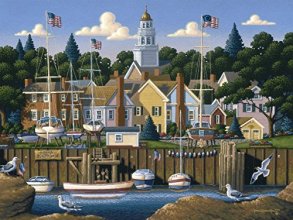 Cover art for Dowdle Folk Art Jigsaw Puzzle - Marblehead Massachusetts 500 Pc