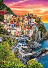 Cover art for Buffalo Games - Earthpix - Cinque Terre Sunset - 500 Piece Jigsaw Puzzle Multicolor, 21.25"L X 15"W