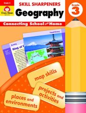 Cover art for Evan-Moor Skill Sharpeners: Geography, Grade 3 Activity Book - Supplemental At-Home Resource Geography Skills Workbook