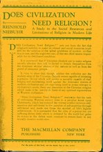 Cover art for Does Civilization Need Religion?  A Study in the Social Resources and Limitations of Religion in Modern Life