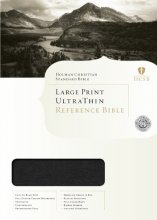 Cover art for HCSB Large Print Ultrathin Reference Bible, Black LeatherTouch Indexed with Stitching