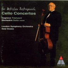 Cover art for Cello Concertos of Gagneux + Shchedrin (For Mstislav Rostropovich) (Teldec)