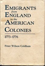 Cover art for Emigrants from England to the American Colonies, 1773-1776