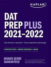 Cover art for DAT Prep Plus 2021-2022: 2 Practice Tests Online + Proven Strategies (Kaplan Test Prep)