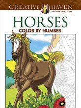 Cover art for Creative Haven Horses Color by Number Coloring Book (Creative Haven Coloring Books)