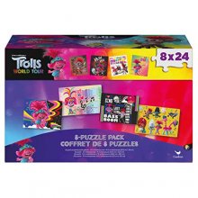 Cover art for Trolls World Tour (Trolls 2) 8-Pack of Puzzles in Storage Tub, for Families and Kids Ages 4 and up
