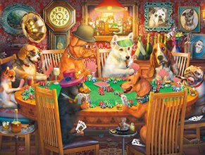 Cover art for Buffalo Games - Poker Pups - 750 Piece Jigsaw Puzzle