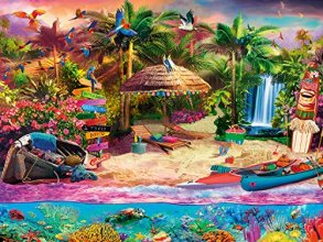 Cover art for Buffalo Games - Tropical Island Holiday - 1500 Piece Jigsaw Puzzle