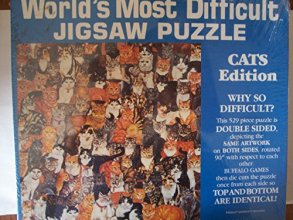 Cover art for World's Most Difficult Jigsaw Puzzle " Cats Edition " Double Sided - 529...