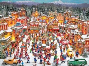 Cover art for Richard Coyne Christmas Puzzle Village Square 750 Pieces by Ceaco by Ceaco