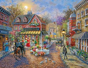 Cover art for Springbok Puzzles - Cobblestone Village - 500 Piece Jigsaw Puzzle - Large 18 Inches by 23.5 Inches Puzzle - Made in USA - Unique Cut Interlocking Pieces