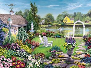 Cover art for White Mountain Puzzles by The Pond - 1000 Piece Jigsaw Puzzle