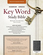 Cover art for The Hebrew-Greek Key Word Study Bible: ESV Edition, Genuine Leather Black (Key Word Study Bibles)