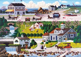 Cover art for Buffalo Games - Charles Wysocki - Cricket Hawk Harbor - 300 Large Piece Jigsaw Puzzle
