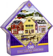 Cover art for MasterPieces Roses at Snapdragons - Flower Shop 500 Piece Diamond Shaped Jigsaw Puzzle by Art Poulin