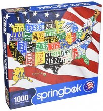 Cover art for Springbok's 1000 Piece Jigsaw Puzzle State Plates, Multi, 24" x 30"