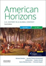Cover art for American Horizons: US History in a Global Context, Volume One: To 1877