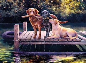 Cover art for Buffalo Games - Bonnie Marris - Dog Days - 1000 Piece Jigsaw Puzzle, Black