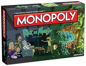 Cover art for Monopoly Rick and Morty Board Game | Based on the hit Adult Swim series Rick & Morty | Offically Licensed Rick Morty Merchandise | Themed Classic Monopoly Game