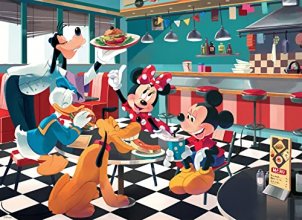 Cover art for Ceaco - Disney Friends - Disney Diner - Oversized 200 Piece Jigsaw Puzzle