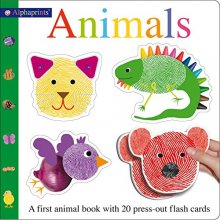 Cover art for Alphaprints Animals Flash Card Book: A first animal book with 20 press-out flash cards