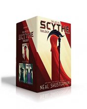Cover art for The Arc of a Scythe Trilogy: Scythe; Thunderhead; The Toll
