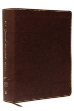 Cover art for KJV, Journal the Word Bible, Large Print, Bonded Leather, Brown, Red Letter: Reflect, Journal, or Create Art Next to Your Favorite Verses