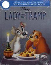 Cover art for Lady and the Tramp (Blu-ray/DVD, Signature Collection SteelBook - Best Buy)