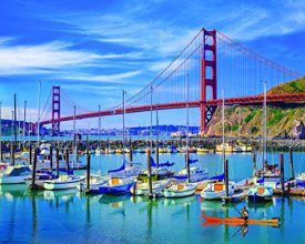 Cover art for White Mountain Puzzles Golden Gate Bridge - 1000 Piece Jigsaw Puzzle