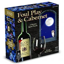 Cover art for Bepuzzled Classic Mystery Jigsaw Puzzle - Foul Play & Cabernet, Red